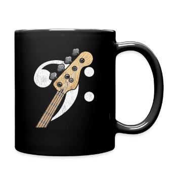 Clé de basse guitare bassiste bassiste musicien - Mug uni - noir - Droite