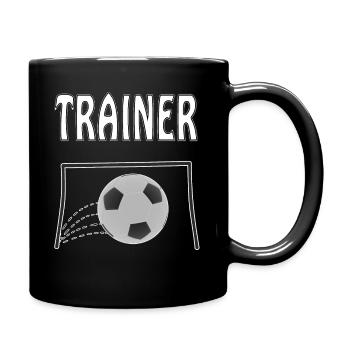 Fussball TRAINER - Tasse einfarbig - Schwarz - Rechts