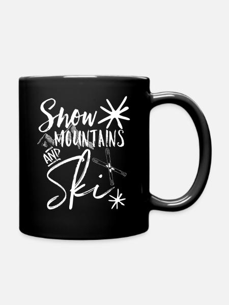 Ski montagne neige - Mug uni - noir