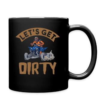 Quad ATV offroad quad rider gift idea - Full Colour Mug - black - Right