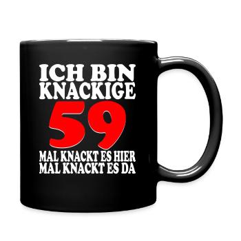 59 Jahre 59 Geburtstag Birthday Geschenk - Tasse einfarbig - Schwarz - Rechts
