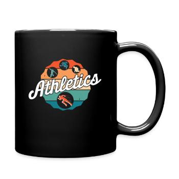 Leichtathletik - Tasse einfarbig - Schwarz - Rechts