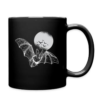 Bat Halloween bats scary - Full Colour Mug - black - Right