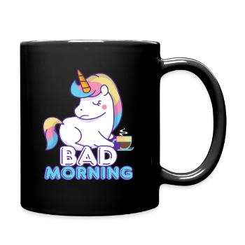 Muffin du matin Licorne - Mug uni - noir - Droite