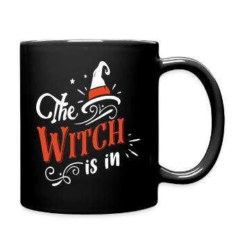 The witch is in Halloween witch quote - Full Colour Mug - black - Right