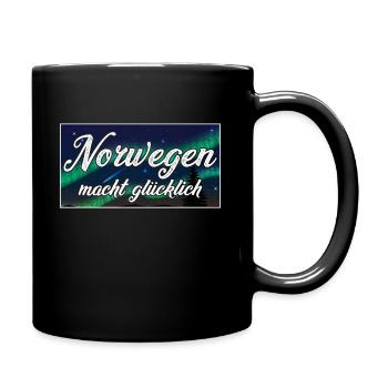Norwegen Skandinavien Norweger - Tasse einfarbig - Schwarz - Rechts