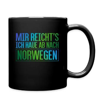 Norwegen - Tasse einfarbig - Schwarz - Rechts