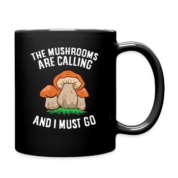 Appelez les champignons et je dois aller à la mycologie - Mug uni - noir - Droite