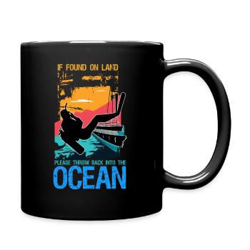 Diver diving saying gift - Full Colour Mug - black - Right