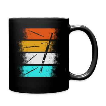 Fagott Vintage Fagottspieler Musik Fagottist - Tasse einfarbig - Schwarz - Rechts