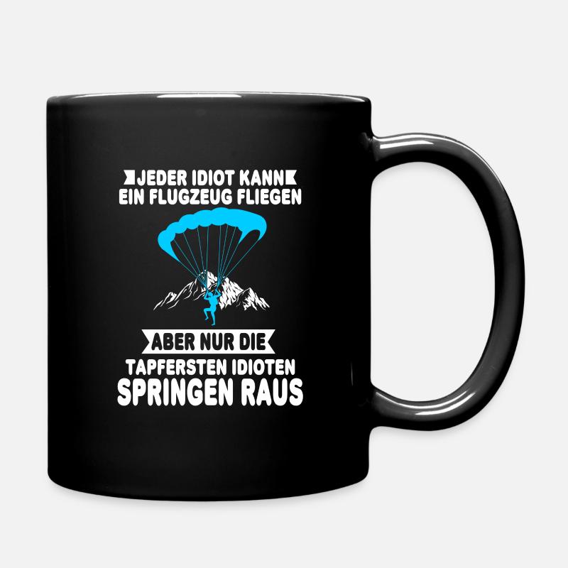 Paragliding Fallschirmspringen Gleitschirmfliegen - Tasse einfarbig - Schwarz