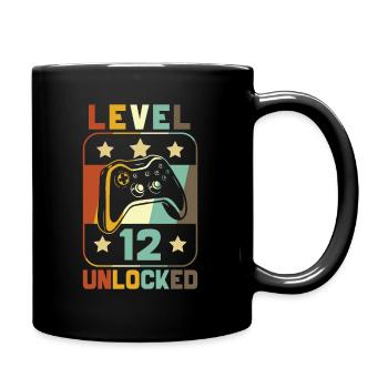 Level 12 Unlocked - Tasse einfarbig - Schwarz - Rechts