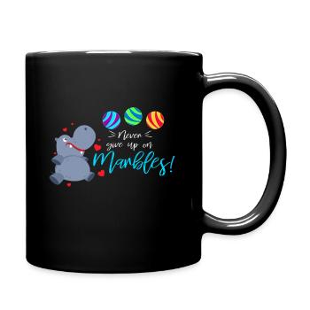 Gib nie auf zu murmeln Spruch und Geschenkidee - Tasse einfarbig - Schwarz - Rechts