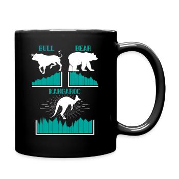 Bull Bear and Kangaroo Market Volatility Trader - Full Colour Mug - black - Right