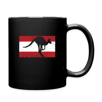 Österreich - Tasse einfarbig - Schwarz - Rechts