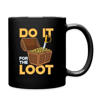 Pen and Paper D20 Dice RPG Loot D20 dice - Full Colour Mug - black - Right
