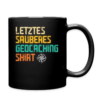 Geocacher Caching Cache Geocache Geocachen Lustig - Tasse einfarbig - Schwarz - Rechts