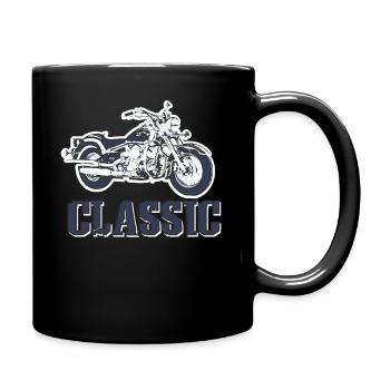 Conception de moto "classique" - Mug uni - noir - Droite