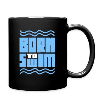 Schwimmen - Tasse einfarbig - Schwarz - Rechts
