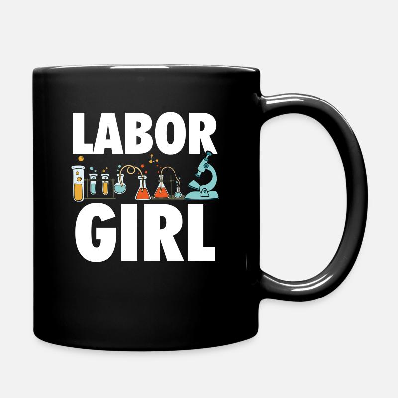 Labor Girl Chemie Studentin Laborantin - Tasse einfarbig - Schwarz