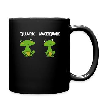 Quark Magerquark Frosch Grün Geschenk - Tasse einfarbig - Schwarz - Rechts