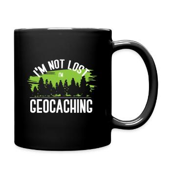 geocaching, cache, gps, geocache, geocacher, logbu - Tasse einfarbig - Schwarz - Rechts