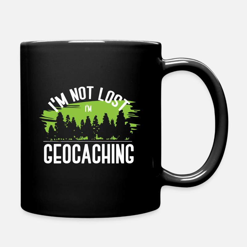 geocaching, cache, gps, geocache, geocacher, logbu - Tasse einfarbig - Schwarz