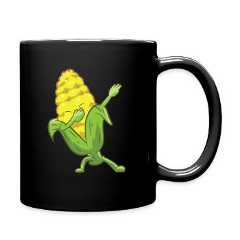 Tupfen Mais Niedlich tanzende Maisgeschenke für - Tasse einfarbig - Schwarz - Rechts