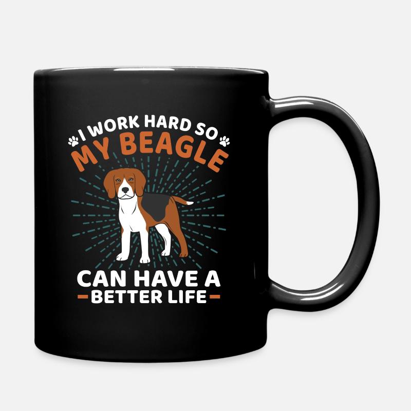Beagle - Tasse einfarbig - Schwarz
