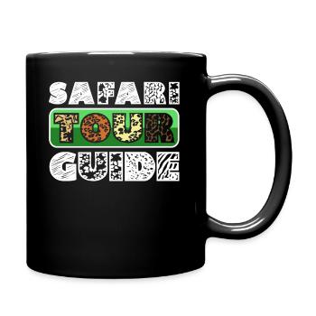 Conception de guide touristique Safari, conception animale, Afrique - Mug uni - noir - Droite