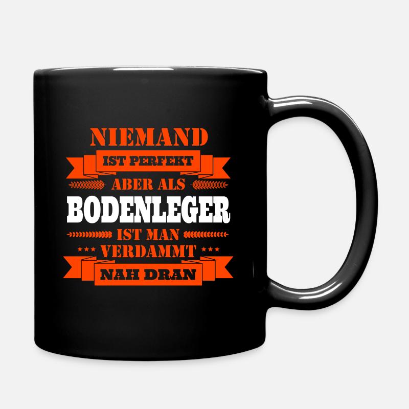 Bodenleger - Tasse einfarbig - Schwarz