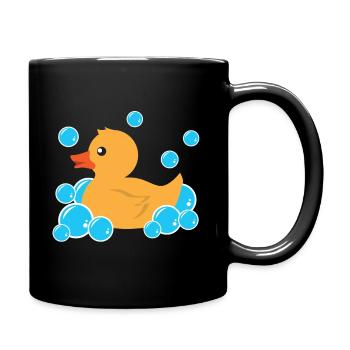 Süßes gelbe Gummi Ente Badewanne Spielzeug - Tasse einfarbig - Schwarz - Rechts