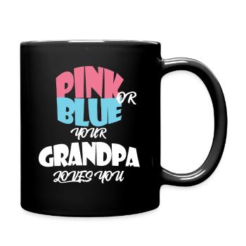 Baby Gender Reveal for GRANDPA - Full Colour Mug - black - Right