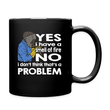 Welder Welding Yes I smell like fire - Full Colour Mug - black - Right