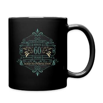 60 Geburtstag Geschenkideen - Tasse einfarbig - Schwarz - Rechts