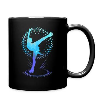 Eiskunstlauf Eiskunstläuferin Eistanz Schlittschuh - Tasse einfarbig - Schwarz - Rechts