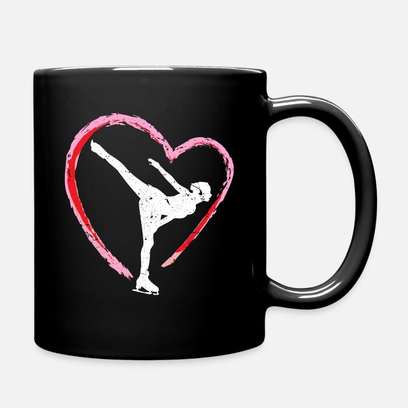 Eiskunstlauf Eiskunstläuferin Eislauf Schlittschuh - Tasse einfarbig - Schwarz