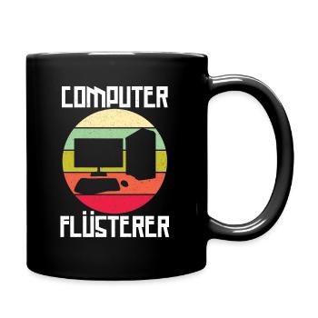 EDV Informationstechnologie Systemadministrator - Tasse einfarbig - Schwarz - Rechts