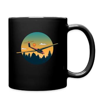 Glider glider glider glider retro vintage - Full Colour Mug - black - Right