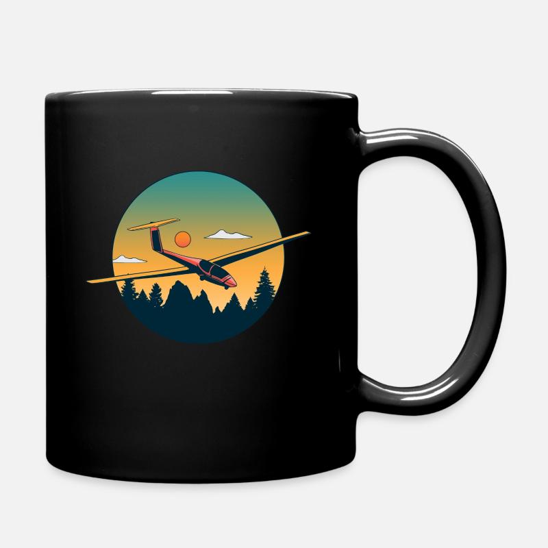 Planeur planeur planeur planeur rétro vintage - Mug uni - noir