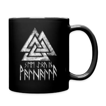Valknut Valhalla Odin's Thors Triangle Wotan's Knot - Full Colour Mug - black - Right