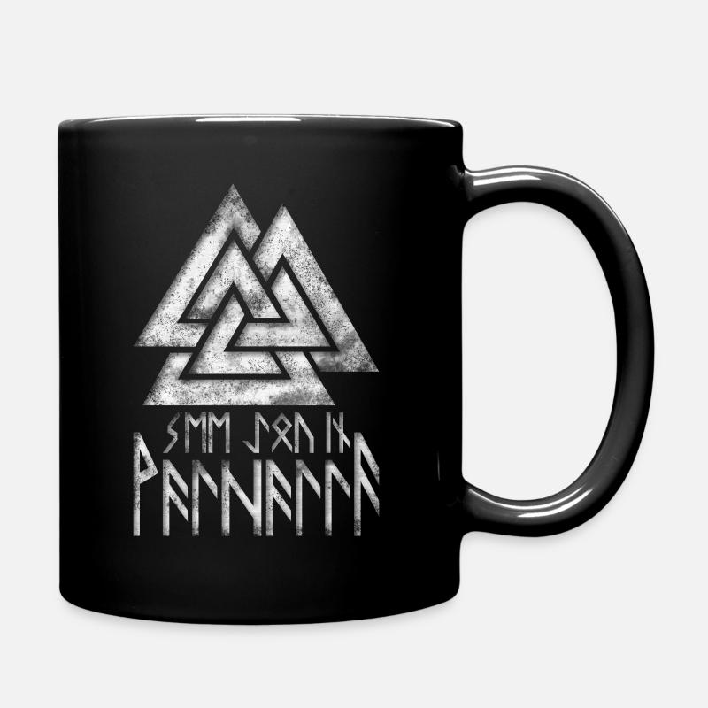 Valknut Valhalla Odins Thors Dreieck Wotansknoten - Tasse einfarbig - Schwarz