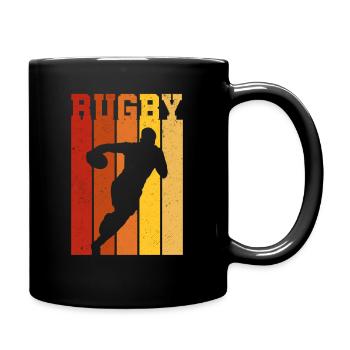 Rugby Player Rugby Maillot de Rugby Retro Sunset - Mug uni - noir - Droite