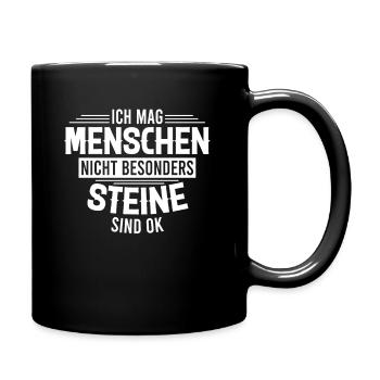 Steine Sind Ok Geologe Geologie Forscher - Tasse einfarbig - Schwarz - Rechts