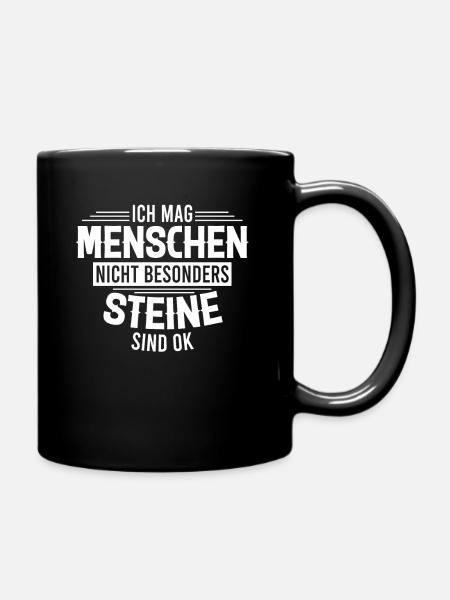 Steine Sind Ok Geologe Geologie Forscher - Tasse einfarbig - Schwarz