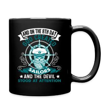 Le 8ème jour, Dieu créa le marin - Mug uni - noir - Droite