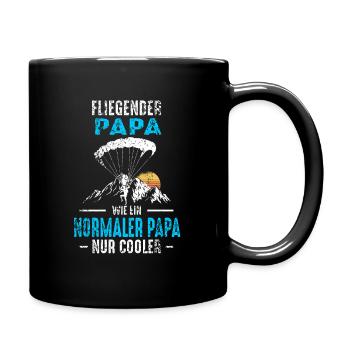 Paragliding Papa Fallschirmspringer Vater Gleitfli - Tasse einfarbig - Schwarz - Rechts