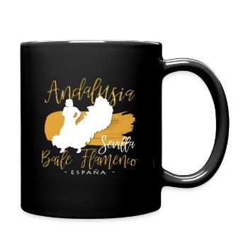 Andalousie Séville Place pour le flamenco espagnol - Mug uni - noir - Droite