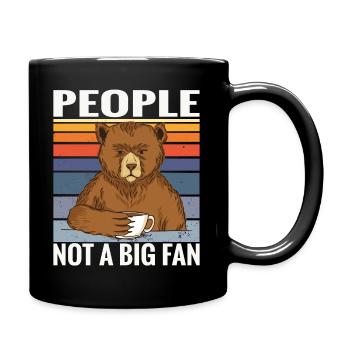 Ours de café disant que les gens ne sont pas un grand fan - Mug uni - noir - Droite