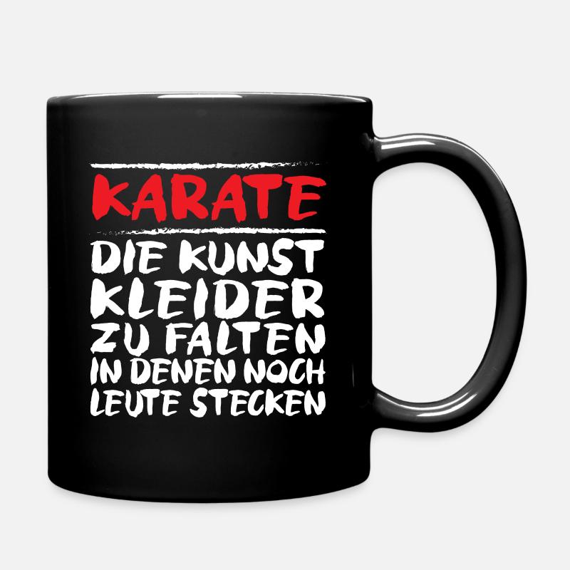 Karate Kunst Kampfsportler Selbstverteidigung - Tasse einfarbig - Schwarz